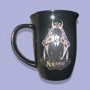 Wednesday Nevermore Gothic Black Ceramic Mug TV Series Witch Coffee Tea Cup BLK